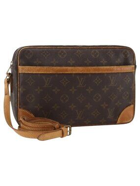 Authentic LOUIS VUITTON Monogram Trocadero 27 Shoulder Bag M51274 LV